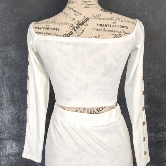 Crop Top & Slit Skirt set - Picture 4 of 7